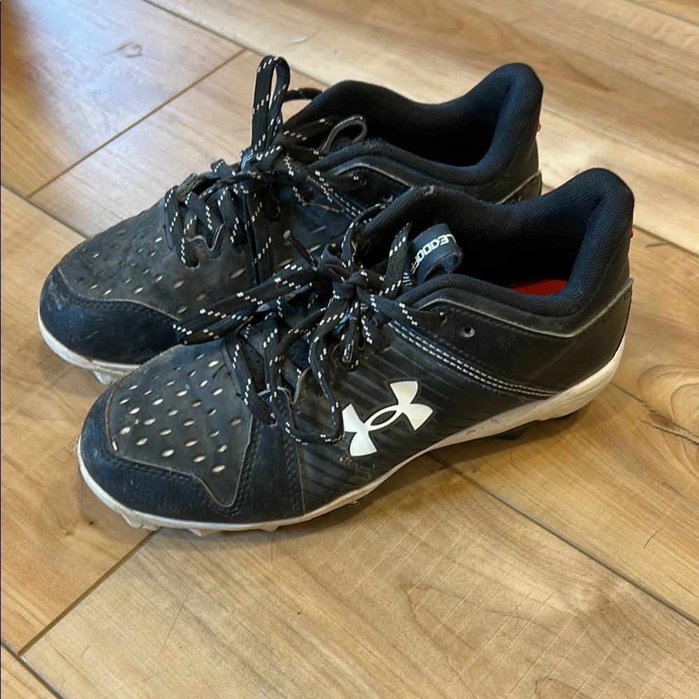 Under Armour Black and White Cleats